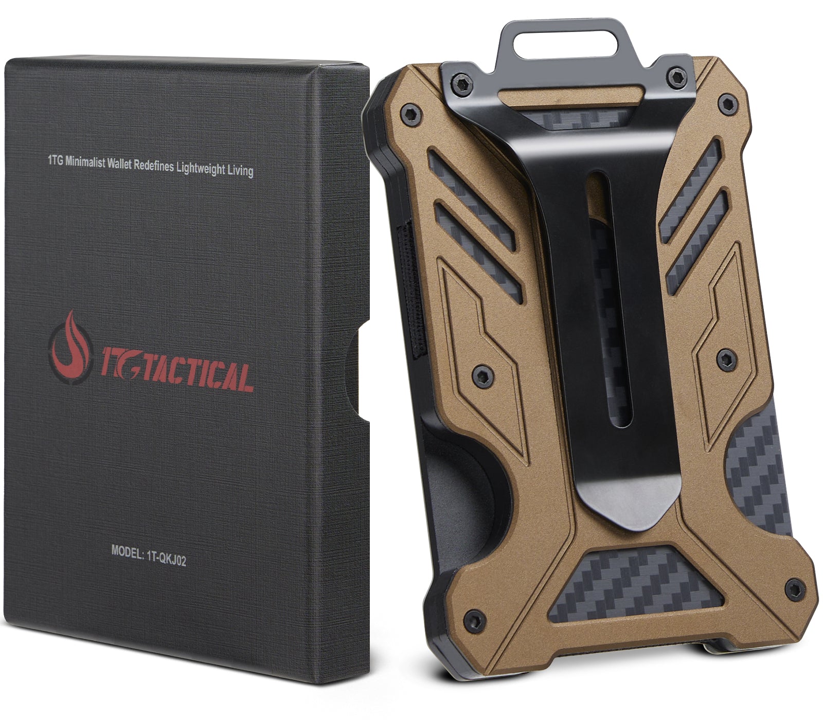 1TG Minimalist Slim Wallet with Money Clip